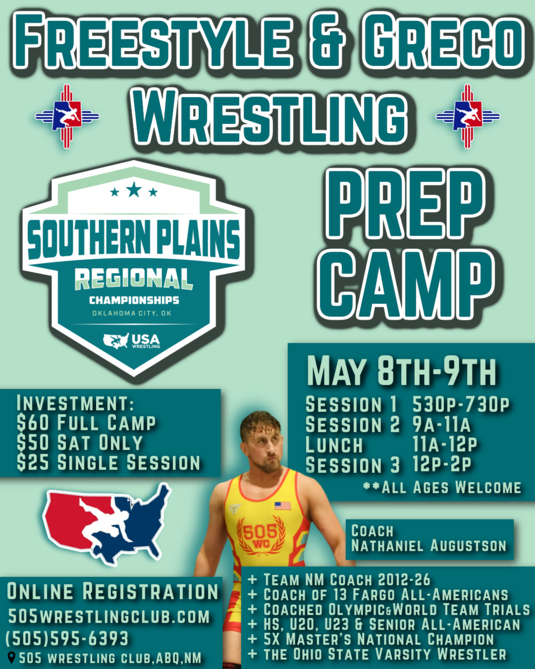 Southern Plains Prep Camp - Freestyle & Greco Wrestling - May 8-9