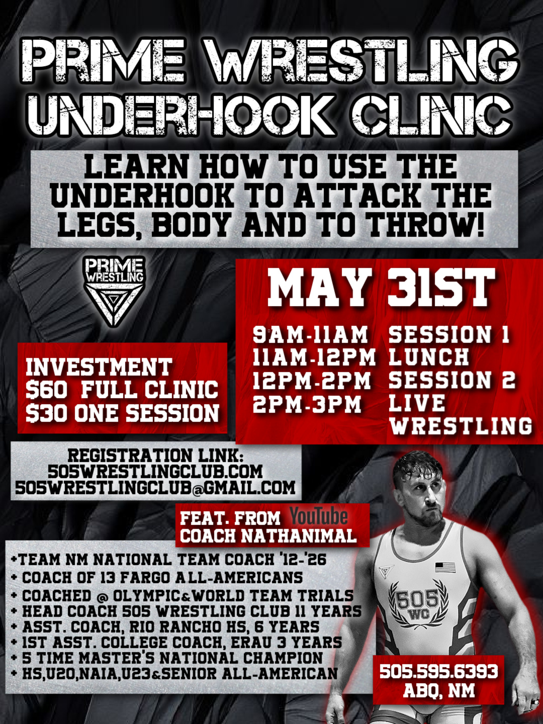Prime Wrestling Underhook Clinic - May 31, 2026