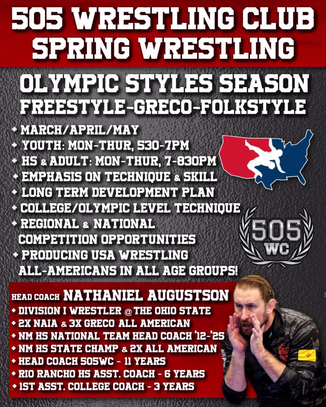 505 Wrestling Club 2026 Spring Registration Opens March 1st