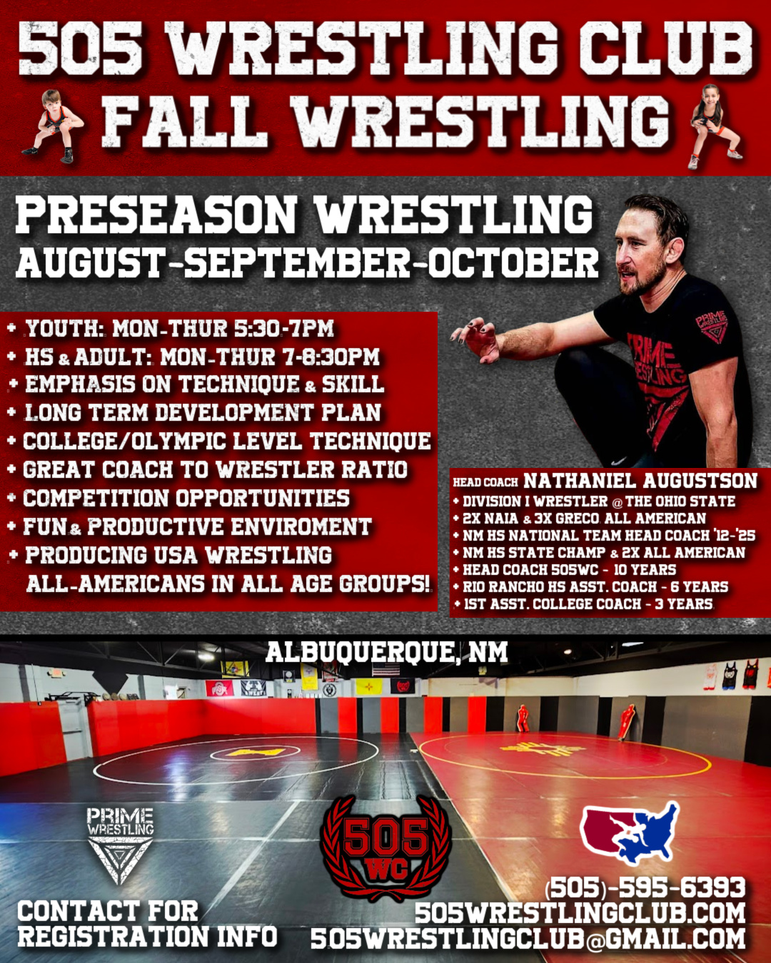 Preseason Wrestling Private Lessons Flyer